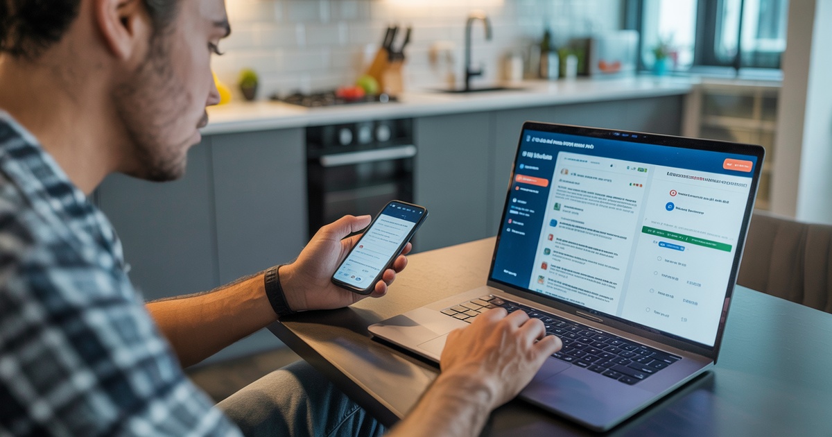 Tenant using a smartphone to document their apartment and manage their rental contract digitally